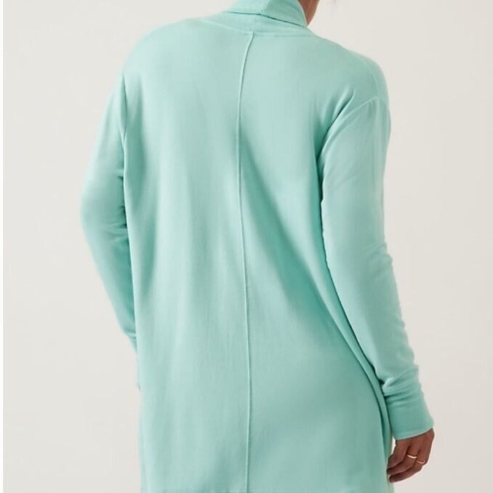ATHLETA Plus Cozy Soft Pranayama Wrap Reef Green Heather Cardigan XXS - Picture 4 of 5